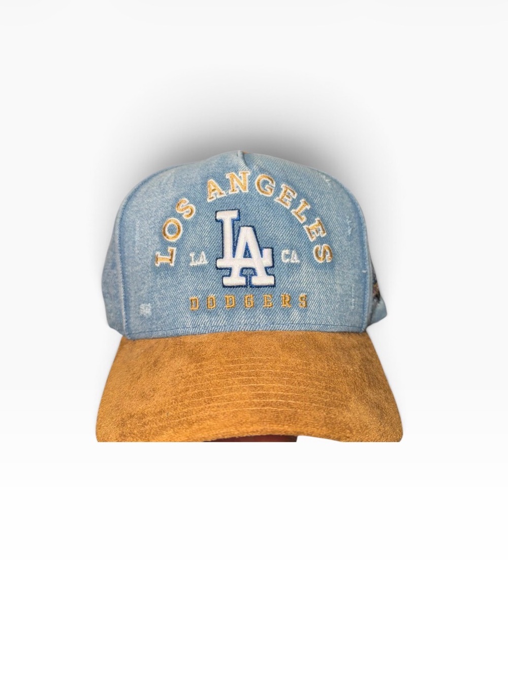 Mitchell & Ness Los Angeles Dodgers Denim Blue and Tan Cap